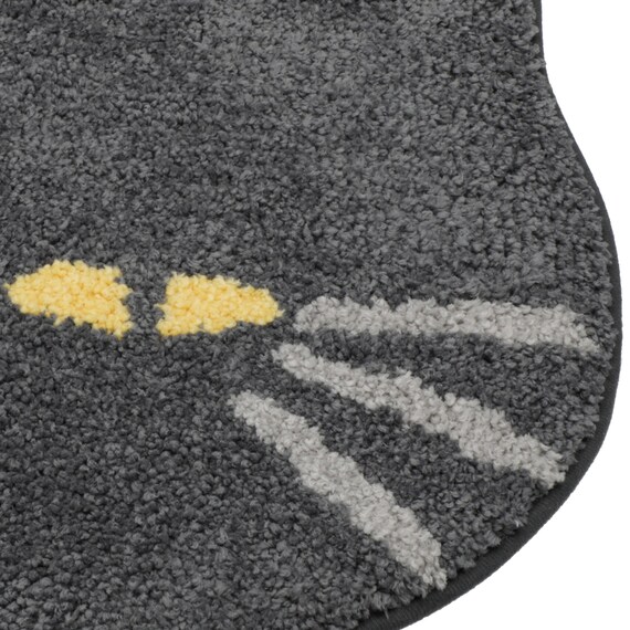 アクセントマット 滑り止めシート付き(デコネコ ブラック gST7) 8枚目画像