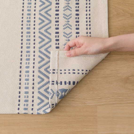 シンプル綿混ラグ(100X140 QA01) 7枚目画像