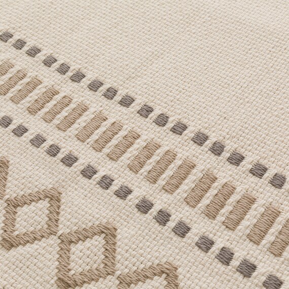 シンプル綿混ラグ(100X140 QA02) 2枚目画像