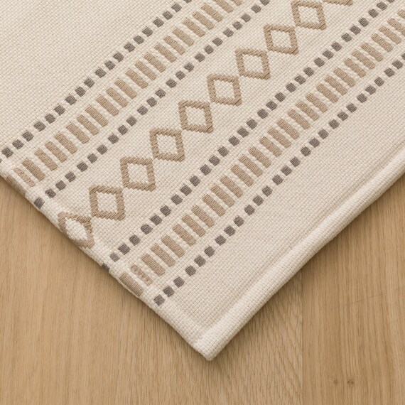 シンプル綿混ラグ(100X140 QA02) 3枚目画像