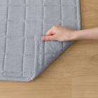 ウレタン10mm入り綿100%キルトラグ(ピケqu ブルー 130X185 DL02) 4枚目画像