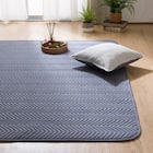 ウレタン10mm入り綿100%キルトラグ(コットン 130X185 YN01) 1枚目画像