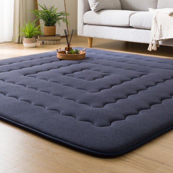 極厚30mmウレタン入り 綿100%ボリュームラグ(130X185 VK03) 1枚目画像