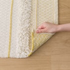 インド綿使用コットンラグ(spr 180X180 YE HF1) 4枚目画像