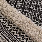 インド綿使用コットンラグ(sdr 100X140 BK HF3) 2枚目画像