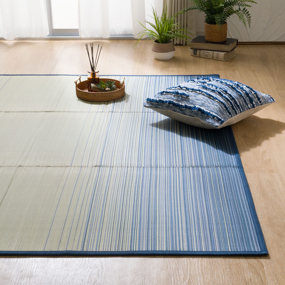 い草ラグ 180×240cm 抗菌防臭 滑り止め付き ブルー い草ラグ(180X240 ブルー NJ02) | ニトリネット【公式】 家具