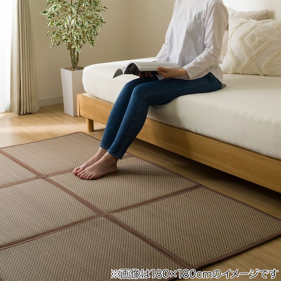 い草ラグ(120X180 ブラウン NJ04) 6枚目画像