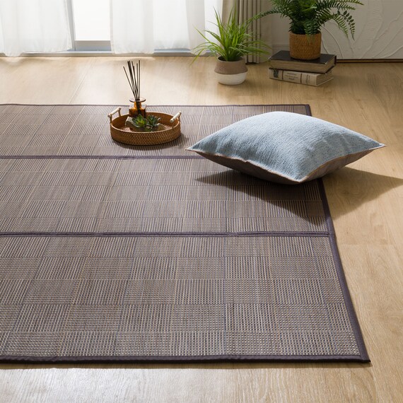 竹ラグ(120X180 ブラウン SQ03) 1枚目画像