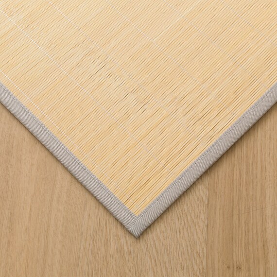 接触冷感 竹ラグ(120X180 ナチュラル SQ04) 7枚目画像