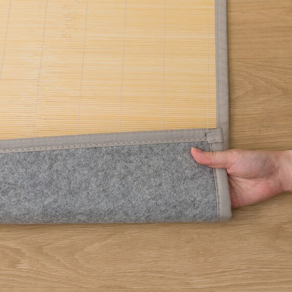 接触冷感 竹ラグ(120X180 ナチュラル SQ04) 8枚目画像