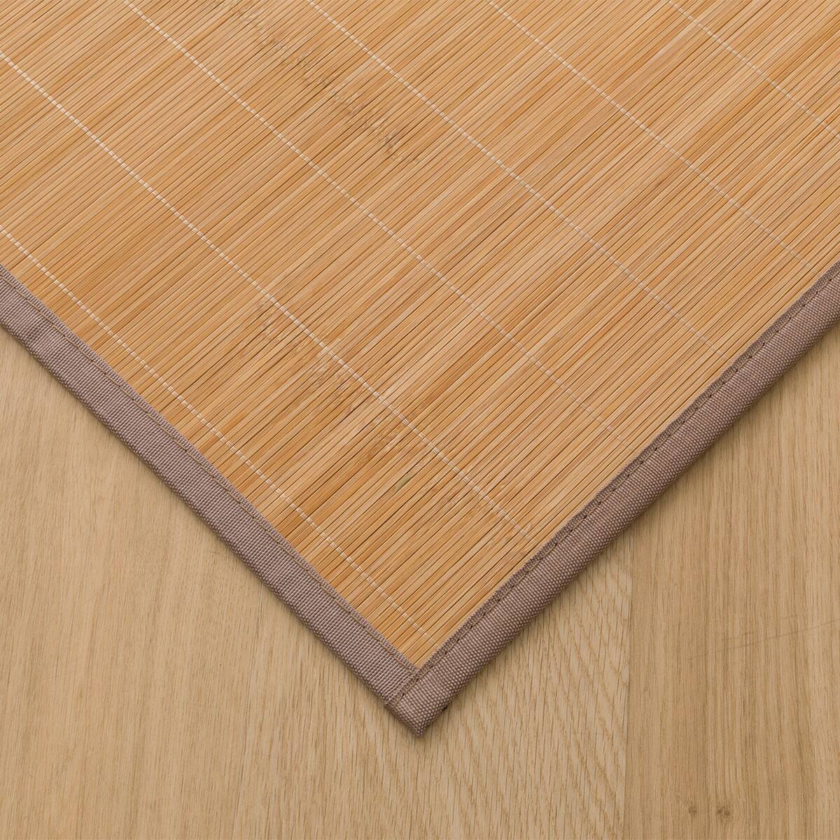 接触冷感 竹ラグ(180X180 ブラウン SQ04) | ニトリネット【公式】 家具