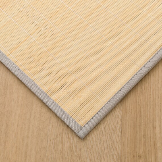 接触冷感 竹ラグ(120X180 ナチュラル SQ05) 7枚目画像