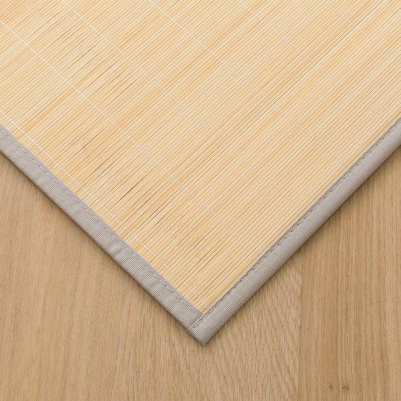 接触冷感 竹ラグ(120X180 ナチュラル SQ05) 7枚目画像