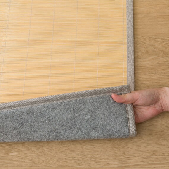 接触冷感 竹ラグ(120X180 ナチュラル SQ05) 8枚目画像