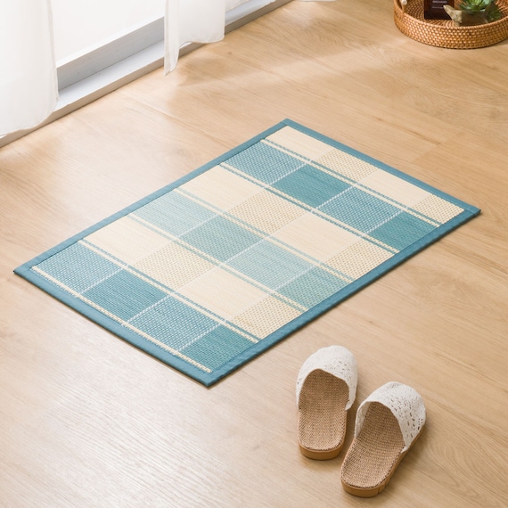 竹マット(ブルー 45X65 SQ07) 1枚目画像