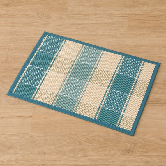 竹マット(ブルー 45X65 SQ07) 2枚目画像