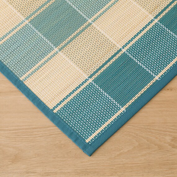 竹マット(ブルー 45X65 SQ07) 3枚目画像