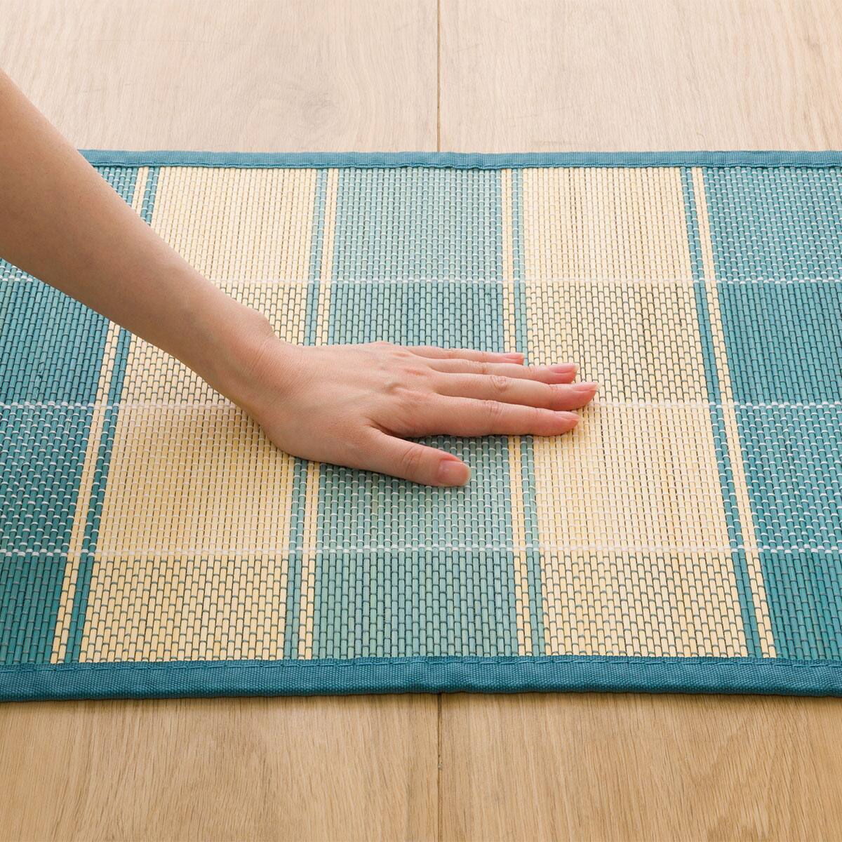竹マット(ブルー 45X120 SQ07) | ニトリネット【公式】 家具
