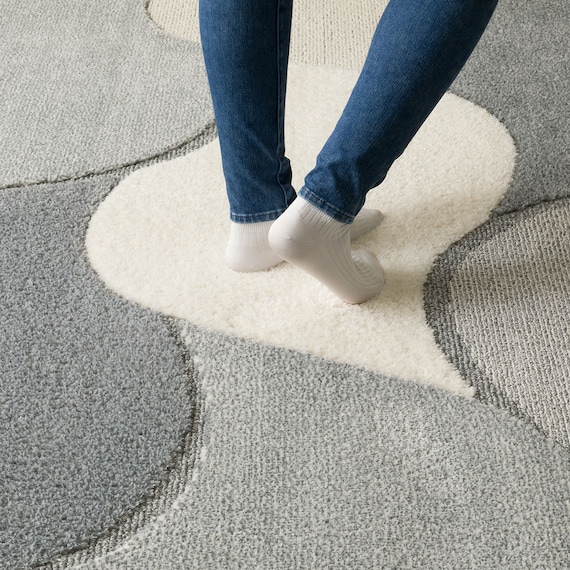 防ダニ・抗菌防臭ラグ(CRV 185X185 グレー) 11枚目画像