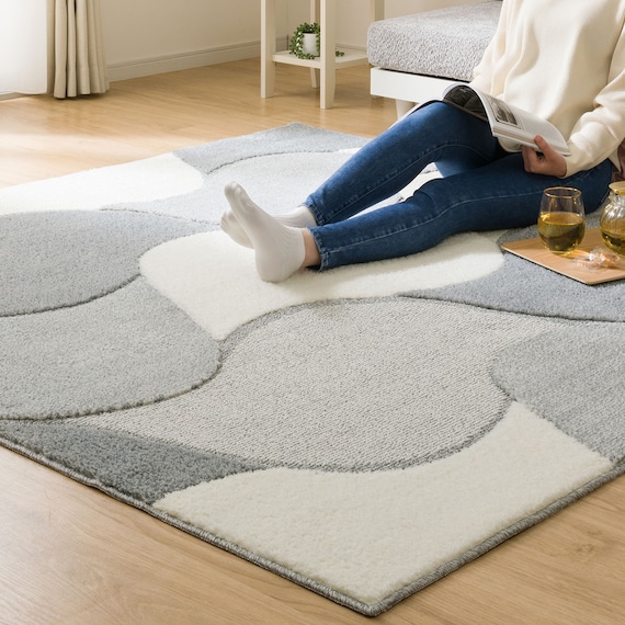 防ダニ・抗菌防臭ラグ(CRV 185X185 グレー) 14枚目画像