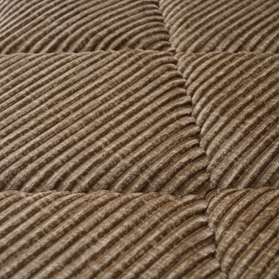 極厚30mmウレタン入り コーデュロイ調ラグ (90×185 ベージュ) 2枚目画像