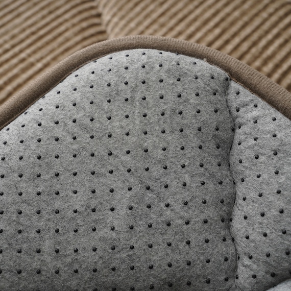 極厚30mmウレタン入り コーデュロイ調ラグ (90×185 ベージュ) 3枚目画像