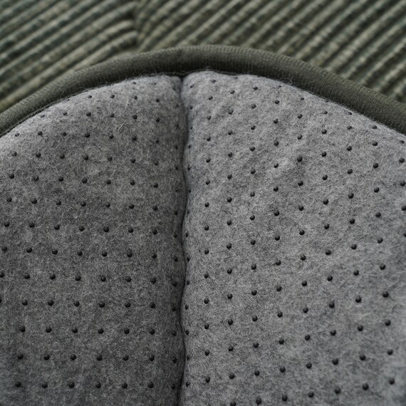 極厚30mmウレタン入り コーデュロイ調ラグ (90×185 グリーン) 3枚目画像