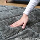 極厚30mmウレタン入り コーデュロイ調ラグ (90×185 グリーン) 5枚目画像