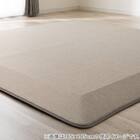 4辺なめらかカット 極厚50mmウレタン入り 接触冷感ラグ(Nクール極冷 MR 130X185 モカ Y08) 7枚目画像