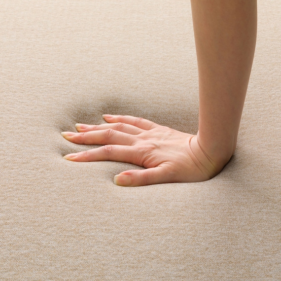 4辺なめらかカット 極厚50mmウレタン入り 接触冷感ラグ(Nクール極冷 MR 130X185 モカ Y08) 10枚目画像