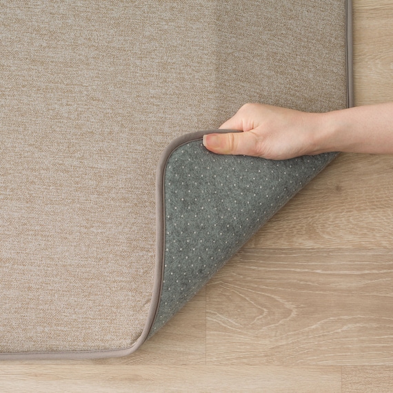 4辺なめらかカット 極厚50mmウレタン入り 接触冷感ラグ(Nクール極冷 MR 130X185 モカ Y08) 15枚目画像