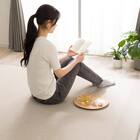 4辺なめらかカット 極厚50mmウレタン入り 接触冷感ラグ(Nクール極冷 MR 185X185 モカ Y08) 9枚目画像