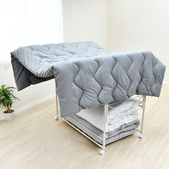 布団干し付き 伸縮押入れ布団収納 頑丈ワゴン(幅111cm) 1枚目画像