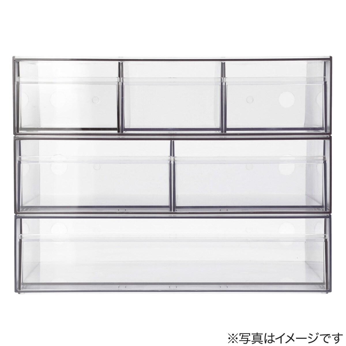 組み合わせできる透明引き出し 2列(3324DD01CL) | ニトリネット【公式