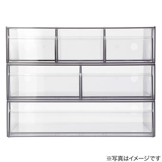 組み合わせできる透明引き出し 2列(3324DD01CL) 6枚目画像