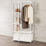 カバンや小物もまとめて収納 頑丈なスチールワードローブ(ME19-89182)