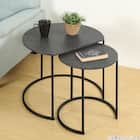 円形テーブル 2点セット(YE01 グレー) 3枚目画像