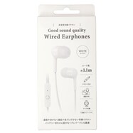 【デコホーム商品】有線イヤホン ホワイト(DH06)