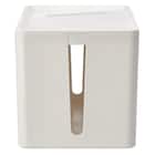 充電ケーブルが落ちない ケーブルストッパーつき ケーブル収納ボックス(DK01 ホワイト) 3枚目画像