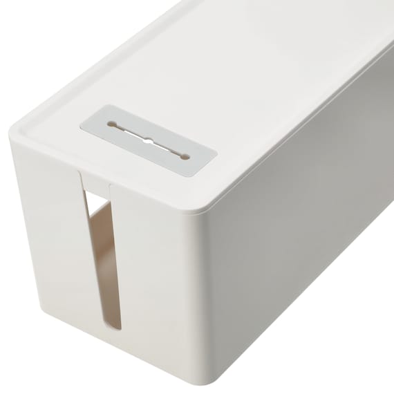 充電ケーブルが落ちない ケーブルストッパーつき ケーブル収納ボックス(DK01 ホワイト) 8枚目画像
