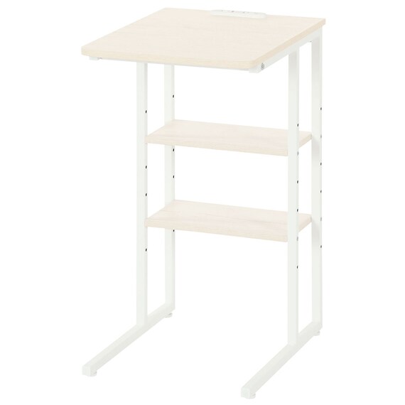 コンセント付きサイドテーブル(NC02 ホワイトウォッシュ) 1枚目画像