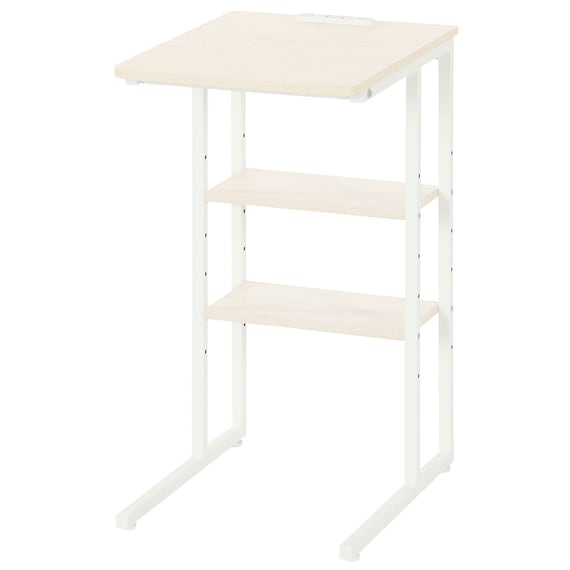 コンセント付きサイドテーブル(NC02 ホワイトウォッシュ) 1枚目画像