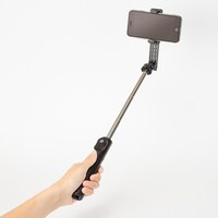 三脚にもなる縦横兼用ワイヤレス自撮り棒(SZ01 ブラック)