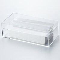 蓋がずれにくいアクリルティッシュケース クリア (2512 JA01)