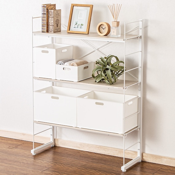 ワイヤーシェルフ NP ミドルタイプ(幅80cm ホワイトウォッシュ) 1枚目画像