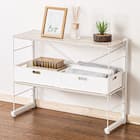 ワイヤーシェルフ NP ロータイプ(幅80cm ホワイトウォッシュ) 1枚目画像