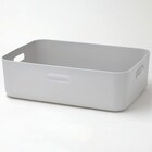 収納ケース ソフトNインボックス よこ型ハーフ ライトグレー 1枚目画像