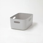 収納ケース ソフトNインボックス クォーター ライトグレー 1枚目画像