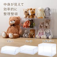 見える まとまる 透明収納ケース レギュラー/ハーフ/トレー/3点セット