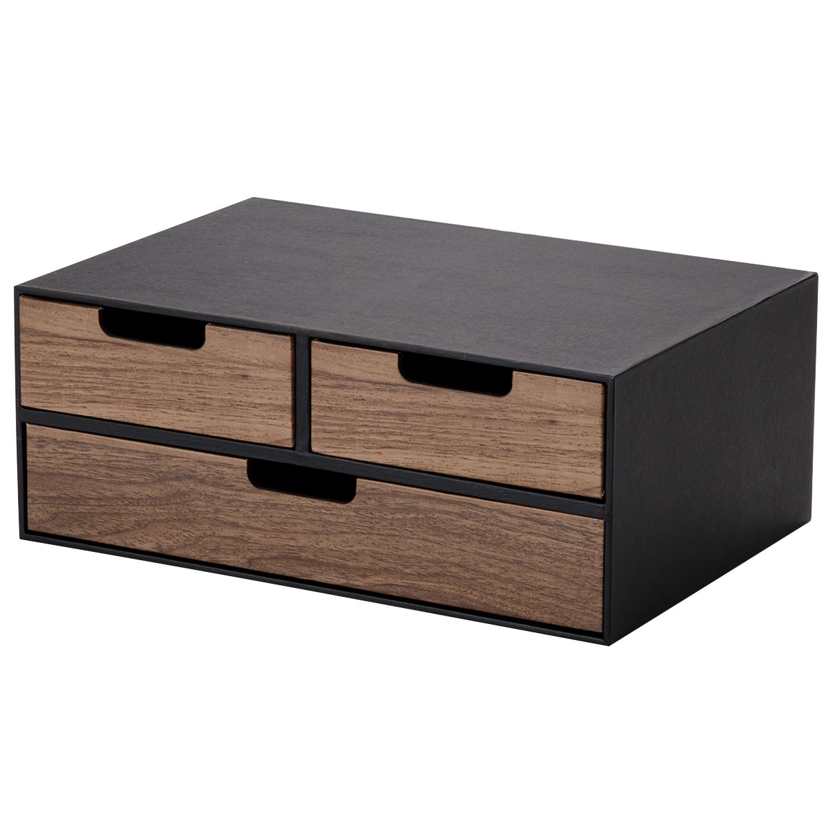 カラボにもぴったり入るA4サイズ引き出し2段 (NN01 ミドルブラウン